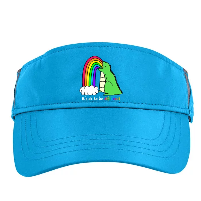 It's Ok To Be Different Autism Awareness Dinosaur Adult Drive Performance Visor