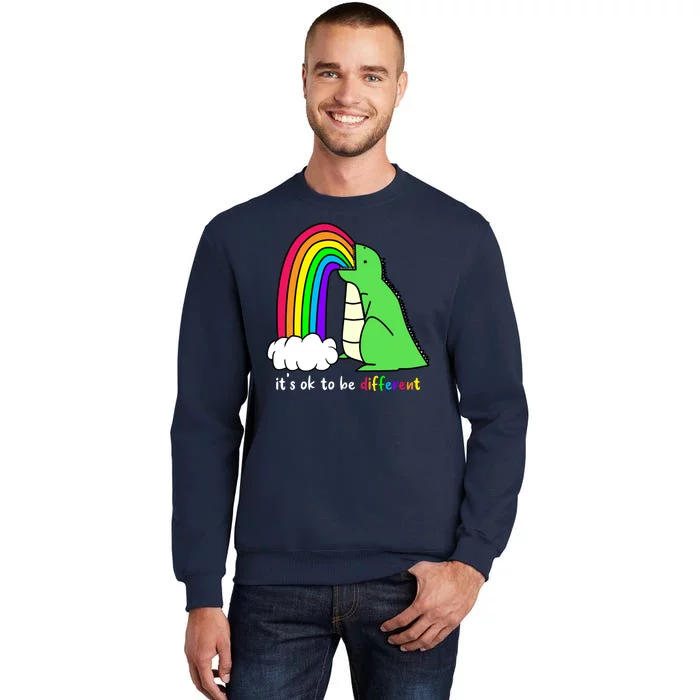 It's Ok To Be Different Autism Awareness Dinosaur Sweatshirt