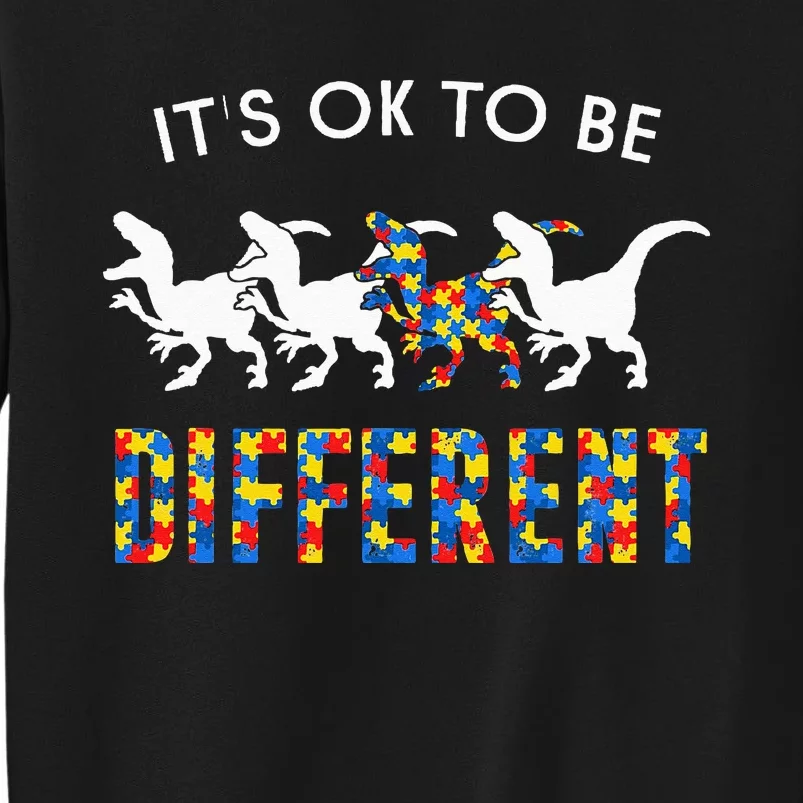 It's Ok To Be Different Autism Awareness Dinosaur Sweatshirt