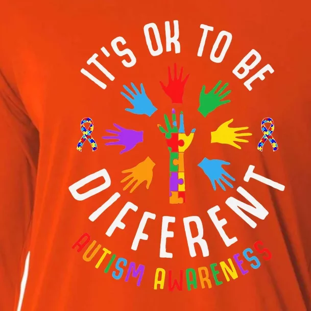 It's Okay To Be Different Autism Awareness Cooling Performance Long Sleeve Crew