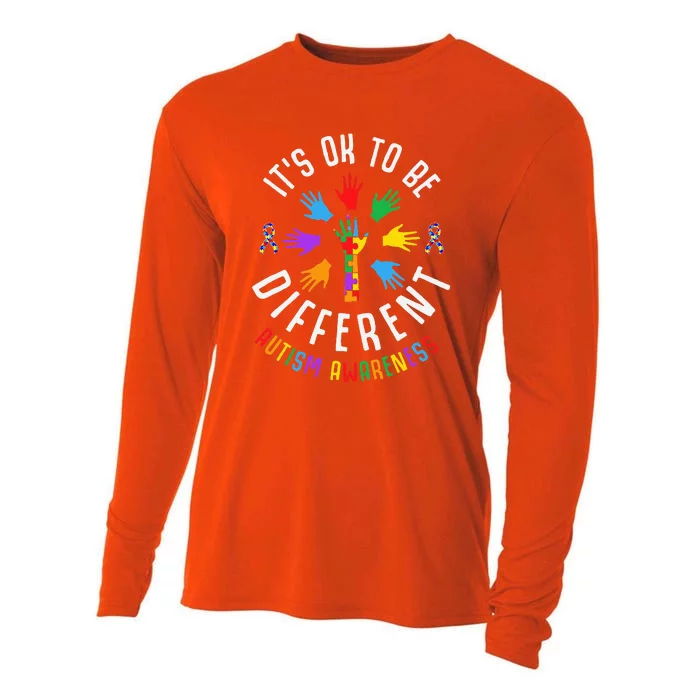 It's Okay To Be Different Autism Awareness Cooling Performance Long Sleeve Crew