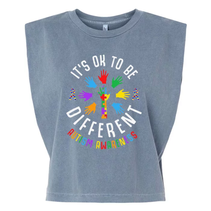 It's Okay To Be Different Autism Awareness Garment-Dyed Women's Muscle Tee