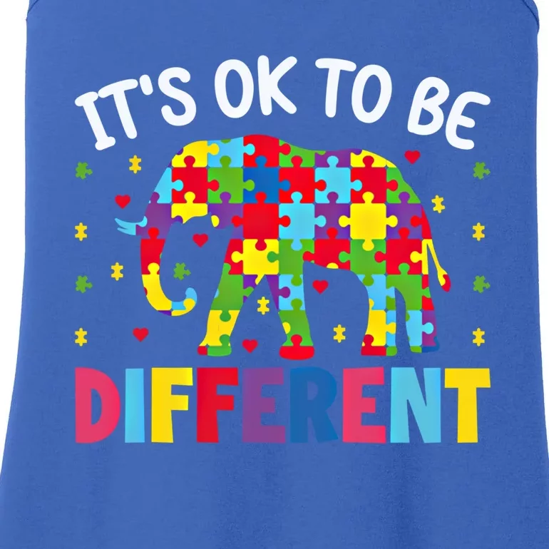 ItS Ok To Be Different Elephant Design Funny Gift Ladies Essential Tank