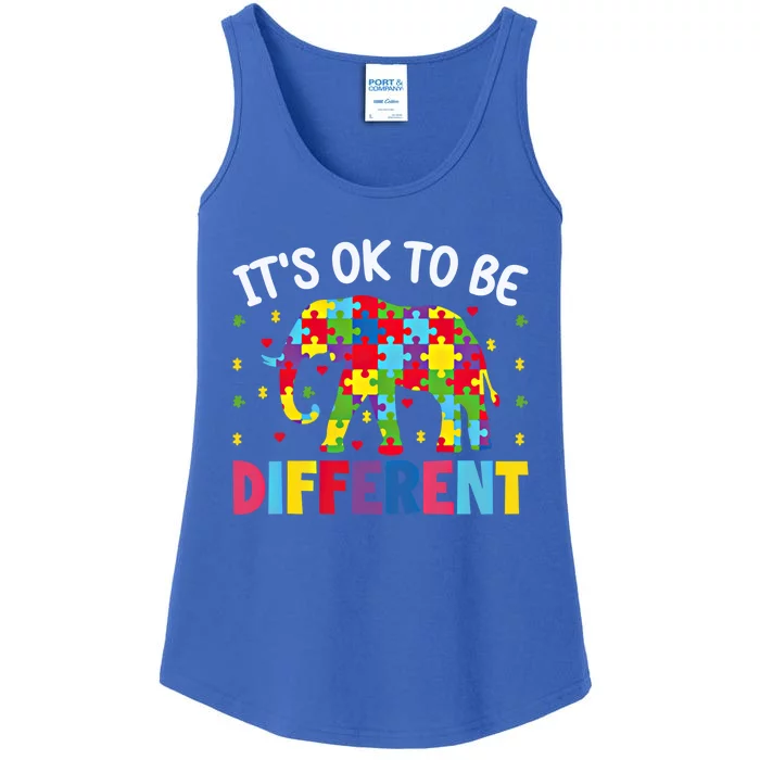 ItS Ok To Be Different Elephant Design Funny Gift Ladies Essential Tank