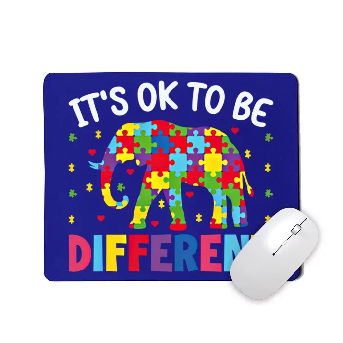 ItS Ok To Be Different Elephant Design Funny Gift Mousepad