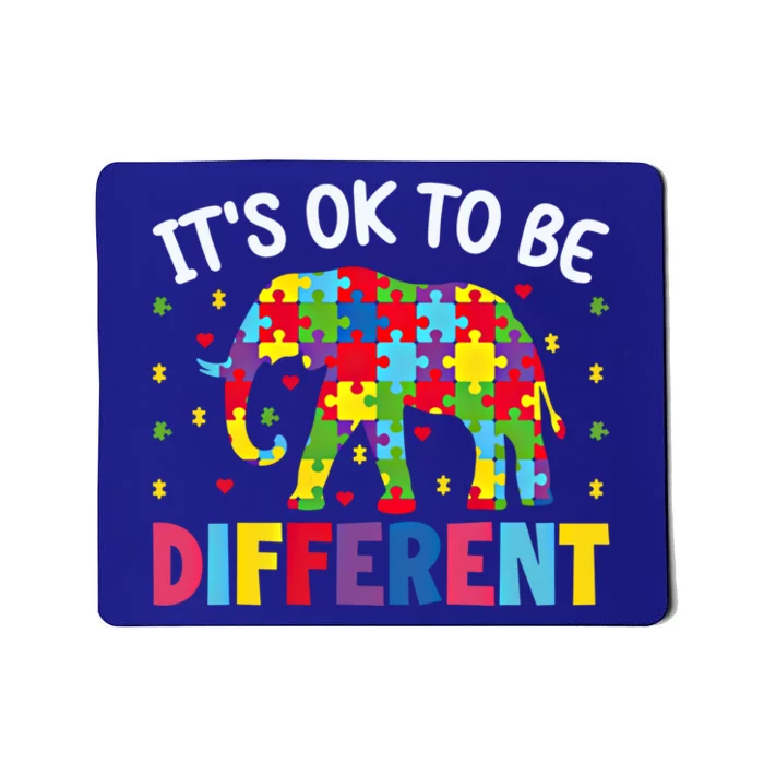 ItS Ok To Be Different Elephant Design Funny Gift Mousepad