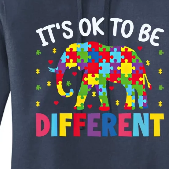 ItS Ok To Be Different Elephant Design Funny Gift Women's Pullover Hoodie