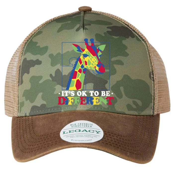 ItS Ok To Be Different Giraffe Gift Legacy Tie Dye Trucker Hat