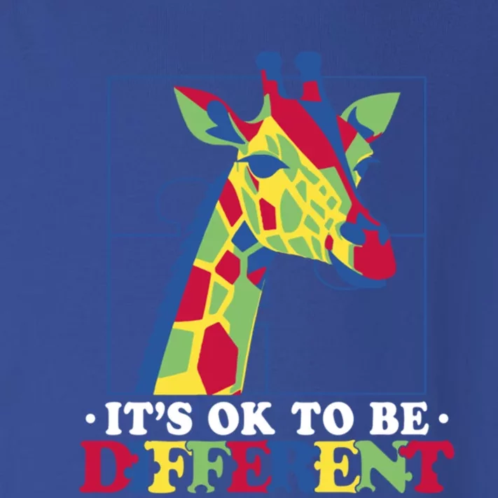 ItS Ok To Be Different Giraffe Gift Toddler Long Sleeve Shirt