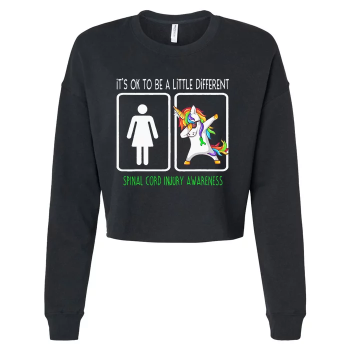 It's Ok To Be A Little Different Spinal Cord Injury Cropped Pullover Crew