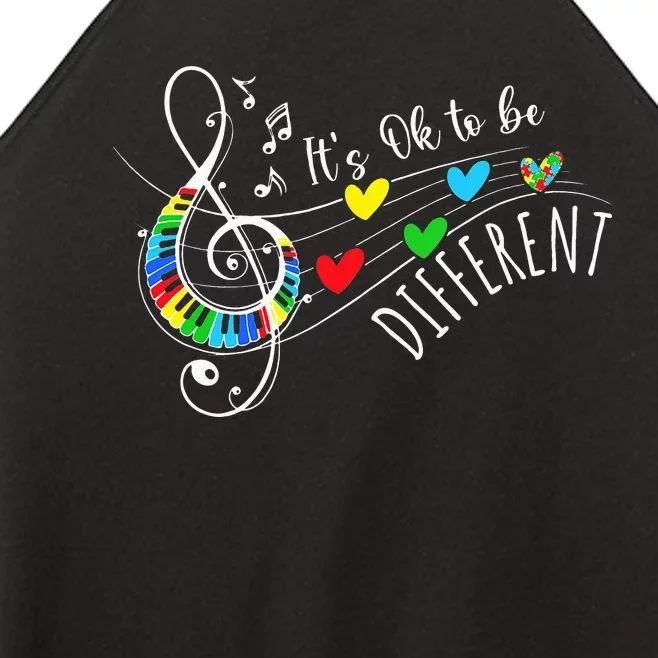 Its Ok To Be Different Autism Awareness Month Women’s Perfect Tri Rocker Tank