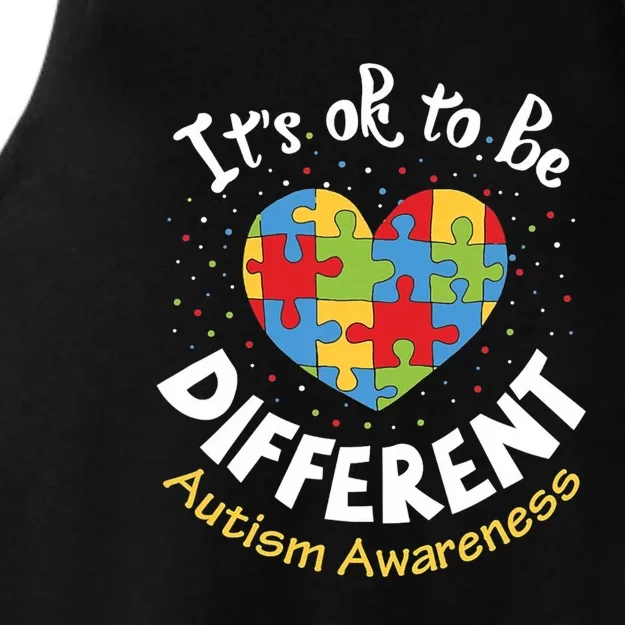 ItS Ok To Be Different Autism Awareness Ladies Tri-Blend Wicking Tank