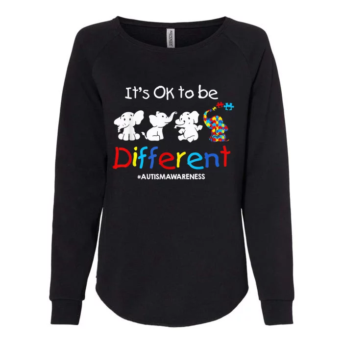 Its Ok To Be Different Autism Awareness Acceptance Wo Kid Womens California Wash Sweatshirt