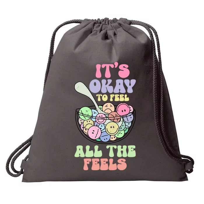 Its Okay To Feel All Feels Psychologists Drawstring Bag