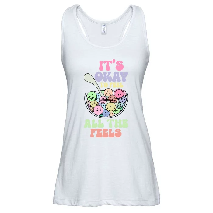 Its Okay To Feel All Feels Psychologists Ladies Essential Flowy Tank