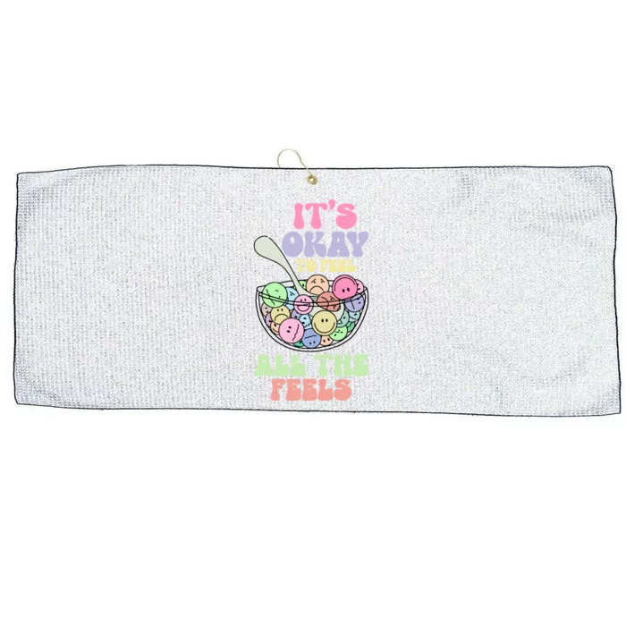 Its Okay To Feel All Feels Psychologists Large Microfiber Waffle Golf Towel