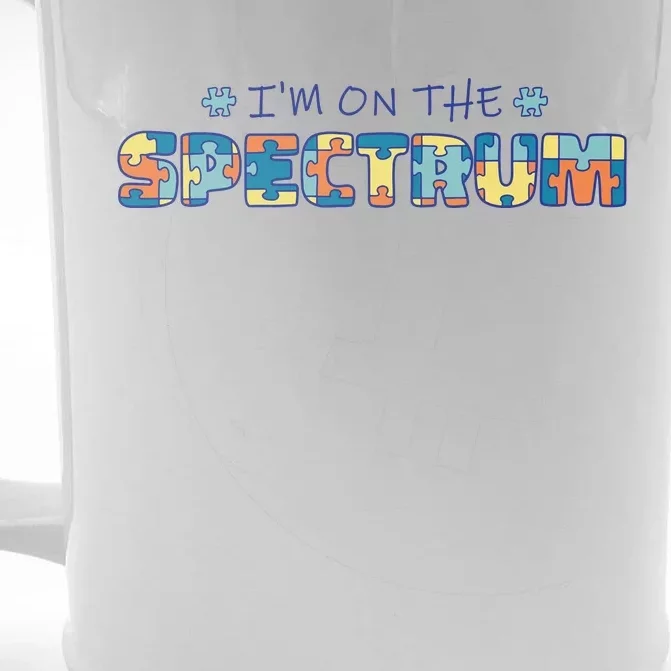 I'm On The Spectrum Autism Awareness Front & Back Beer Stein