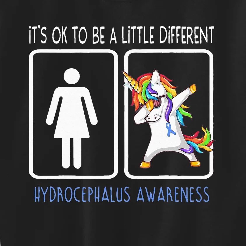 It's Ok To Be A Little Different Hydrocephalus Awareness Kids Sweatshirt