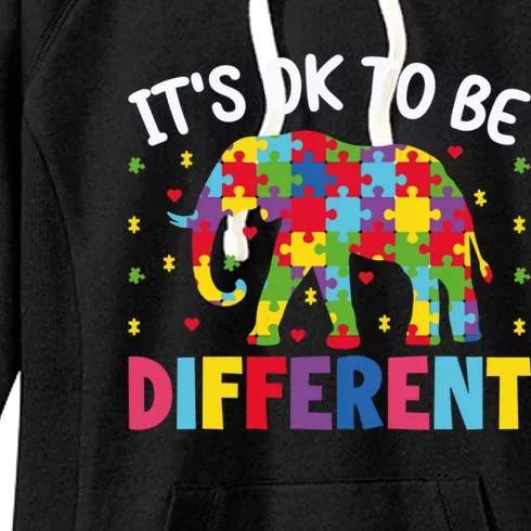 ItS Ok To Be Different Elephant Design Gift Women's Fleece Hoodie