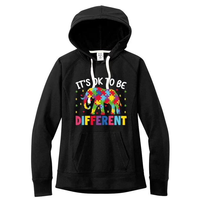 ItS Ok To Be Different Elephant Design Gift Women's Fleece Hoodie