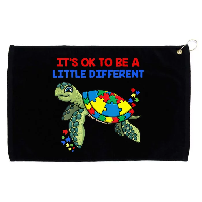 It's Ok To Be A Little Different Turtle Autism Awareness Grommeted Golf Towel