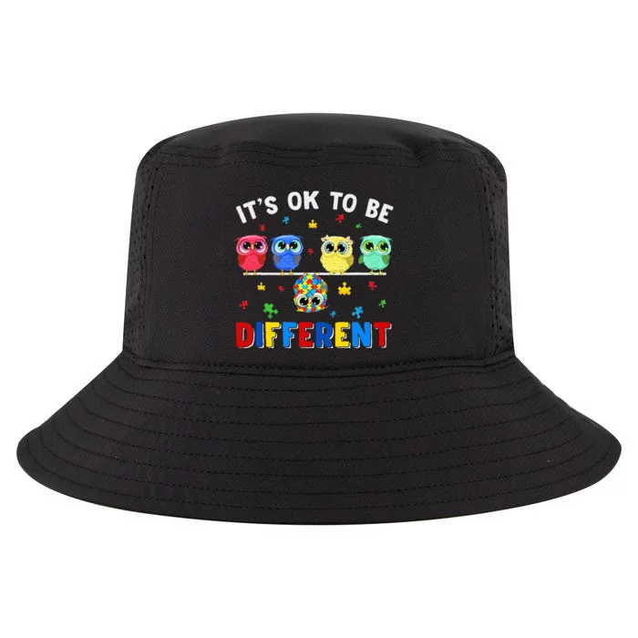 It's Ok To Be Different Cute Owl Animal Autism Awareness Cool Comfort Performance Bucket Hat