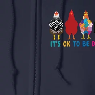 Its Ok To Be Different Cute Chickens Autism Awareness Tee 6178 Full Zip Hoodie