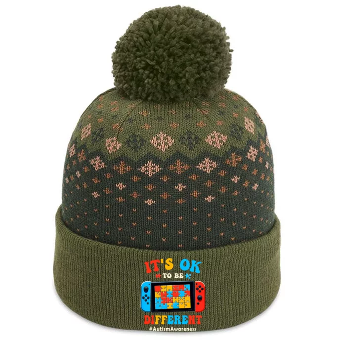 Its Ok To Different Video Game Gamer Autism The Baniff Cuffed Pom Beanie