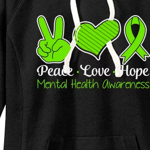 Its Okay To Not Be Okay Mental Health Awareness Ribbon Women's Fleece Hoodie