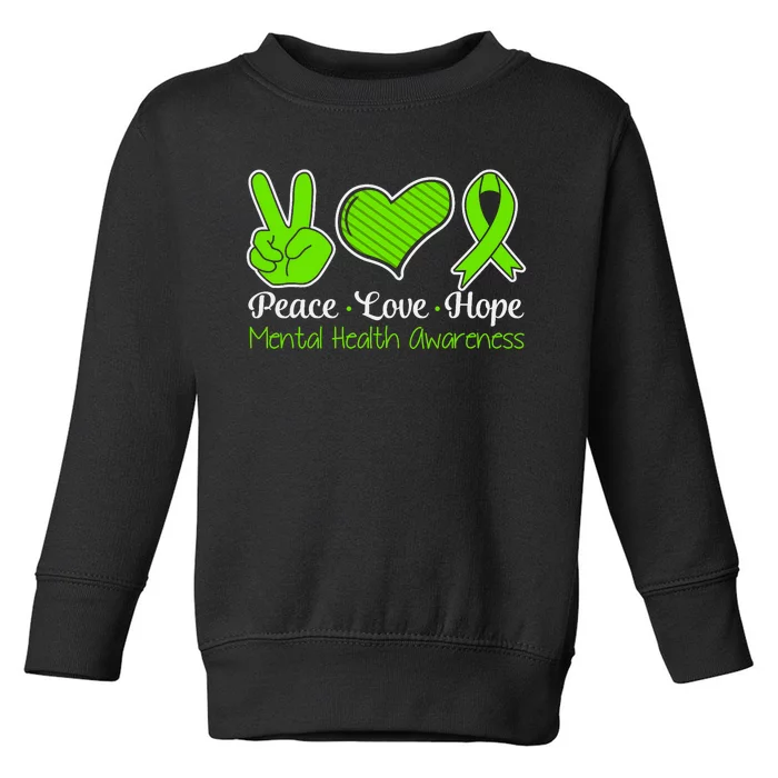 Its Okay To Not Be Okay Mental Health Awareness Ribbon Toddler Sweatshirt