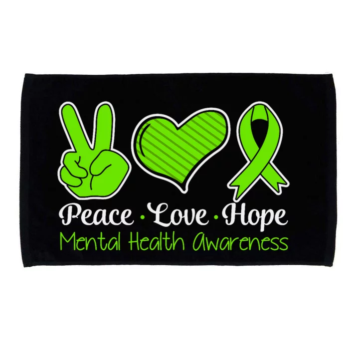 Its Okay To Not Be Okay Mental Health Awareness Ribbon Microfiber Hand Towel