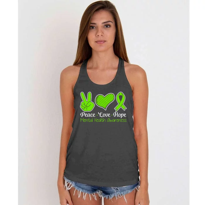 Its Okay To Not Be Okay Mental Health Awareness Ribbon Women's Knotted Racerback Tank