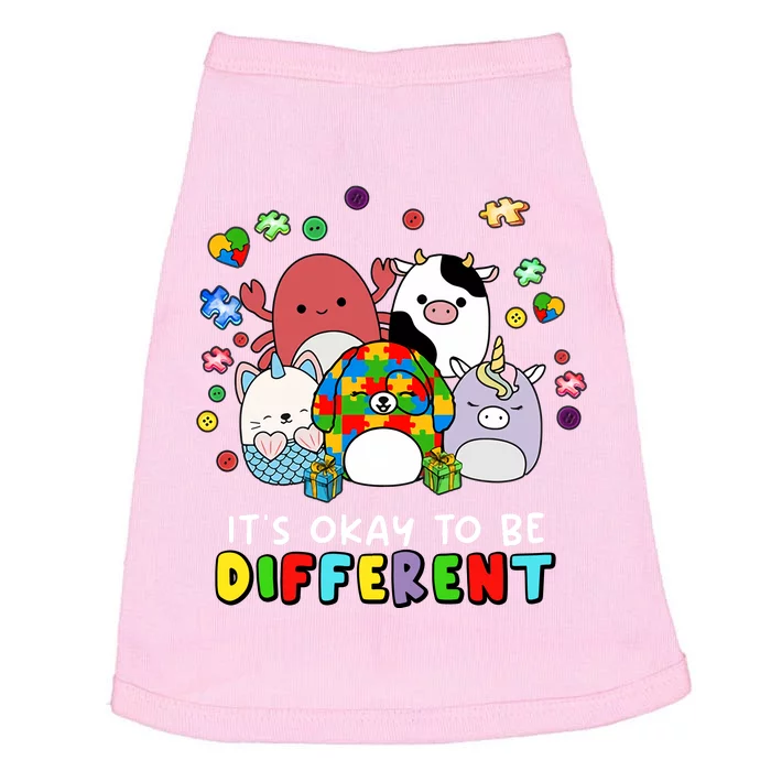 It's Okay To Be Different Cute Pig Cow Cat Autism Awareness Month Supporter Doggie Tank