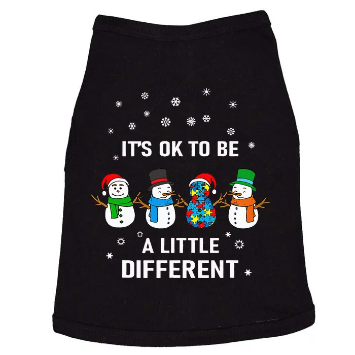 It's Ok To Be A Little Different Christmas Autism Tee Gift Doggie Tank