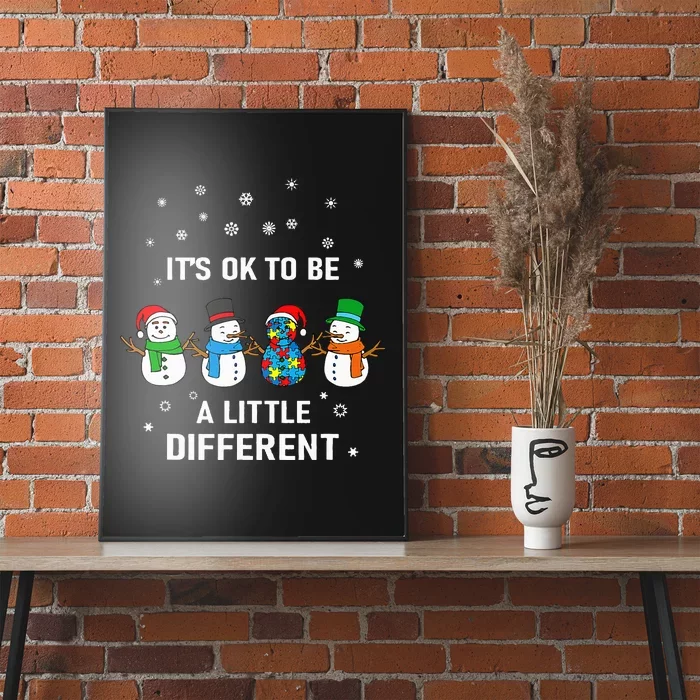 It's Ok To Be A Little Different Christmas Autism Tee Gift Poster