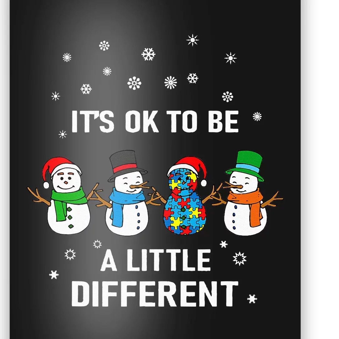 It's Ok To Be A Little Different Christmas Autism Tee Gift Poster