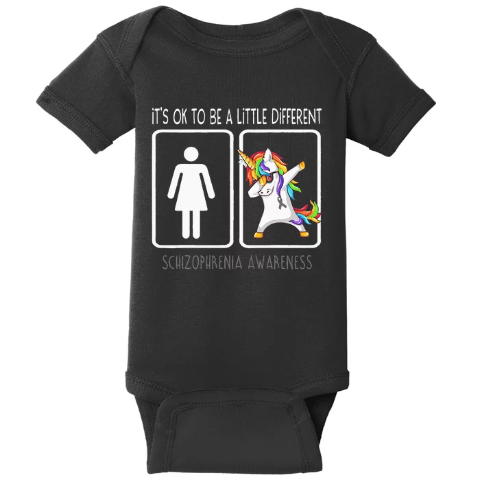 It's Ok To Be A Little Different Schizophrenia Awareness Baby Bodysuit