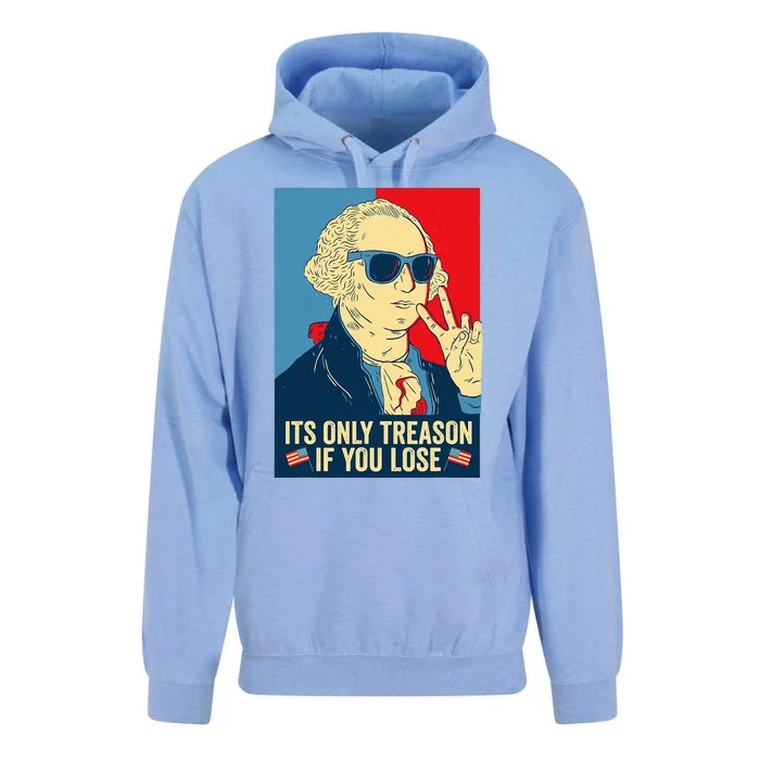 Its Only Treason If You Lose George Washington Unisex Surf Hoodie