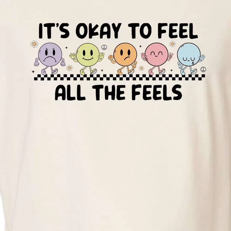 ItS Okay To Feel All The Feels Tal Health Garment-Dyed Women's Muscle Tee