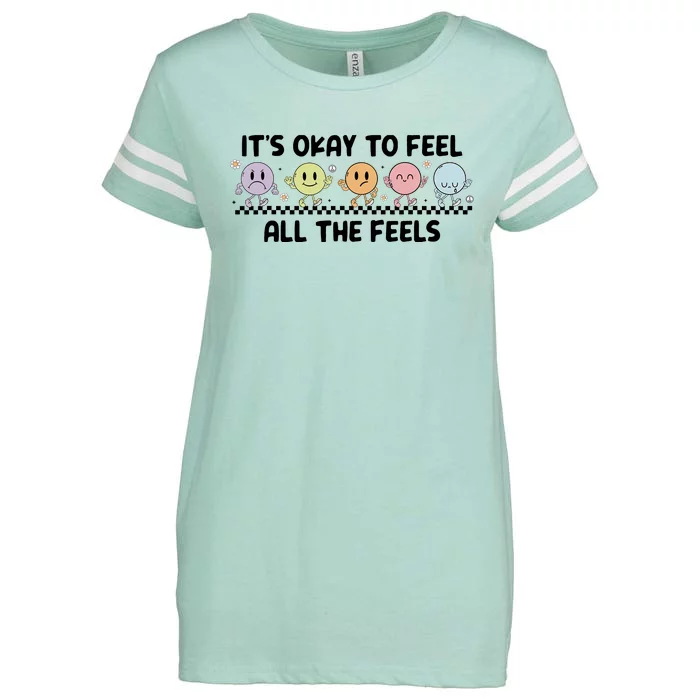 ItS Okay To Feel All The Feels Tal Health Enza Ladies Jersey Football T-Shirt