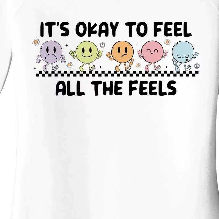 ItS Okay To Feel All The Feels Tal Health Women's Perfect Tri Tunic Long Sleeve Shirt