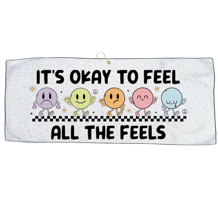 ItS Okay To Feel All The Feels Tal Health Large Microfiber Waffle Golf Towel