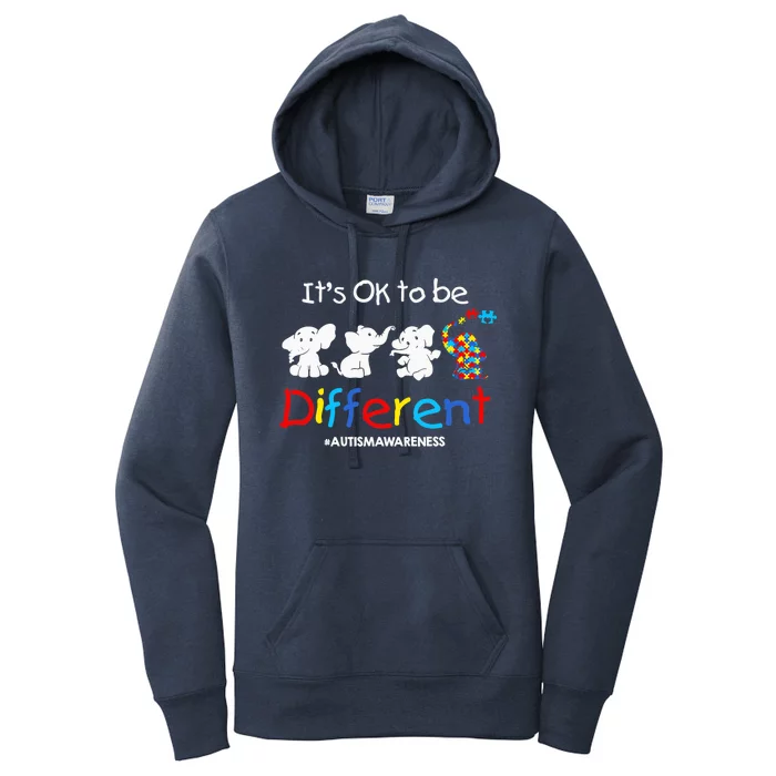 Its Ok To Be Different Autism Awareness Acceptance Wo Women's Pullover Hoodie