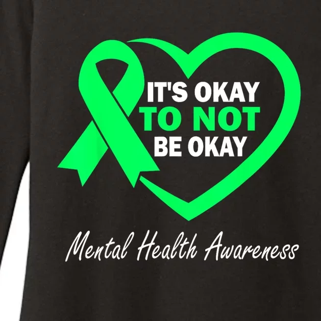 Its Okay To Not Be Okay Ribbon mental health awareness month Womens CVC Long Sleeve Shirt