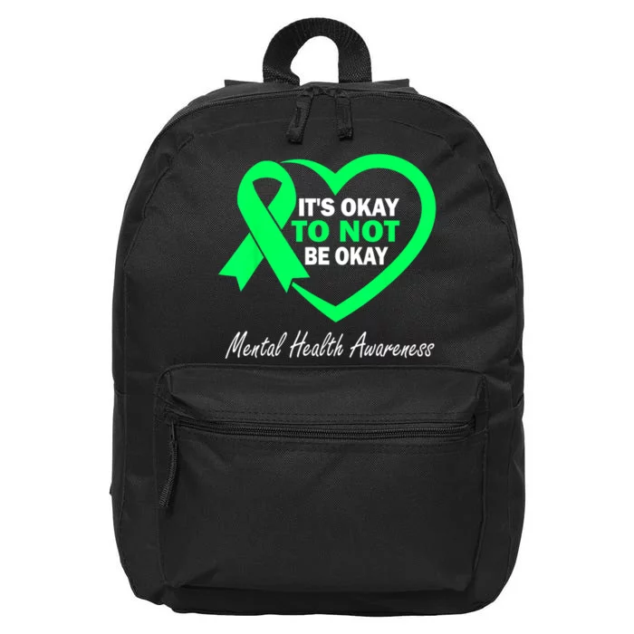 Its Okay To Not Be Okay Ribbon mental health awareness month 16 in Basic Backpack