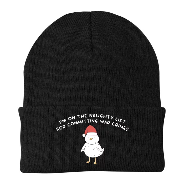 Im On The Naughty List For Committing War Crimes Knit Cap Winter Beanie