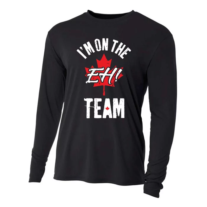 Im On The Eh Team Sports Funny Happy Canada Day Cooling Performance Long Sleeve Crew