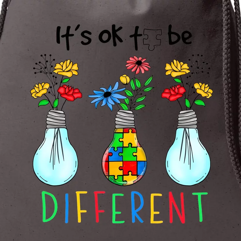 ItS Ok To Be Different Autism Awareness Drawstring Bag