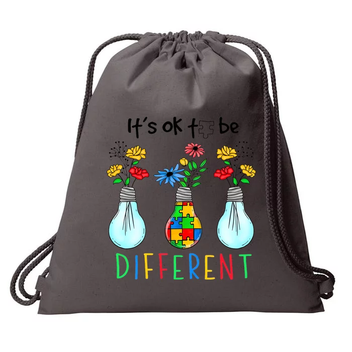 ItS Ok To Be Different Autism Awareness Drawstring Bag