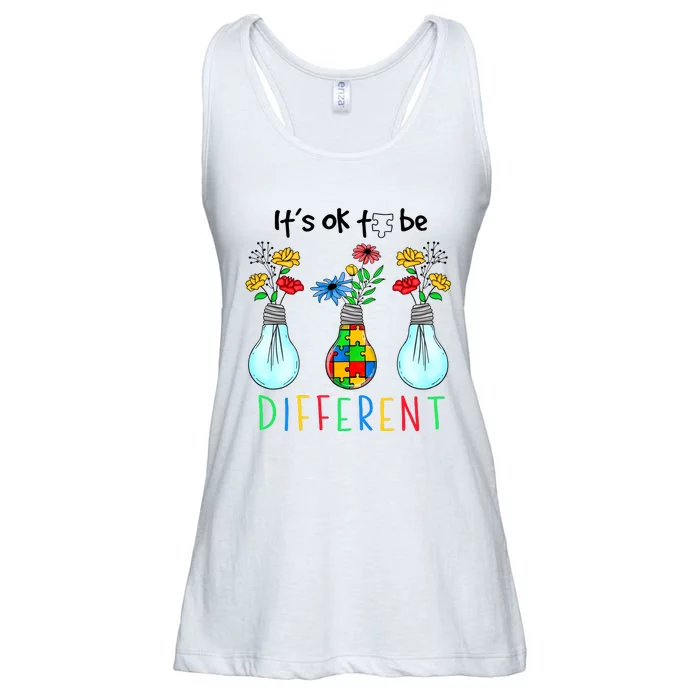 ItS Ok To Be Different Autism Awareness Ladies Essential Flowy Tank